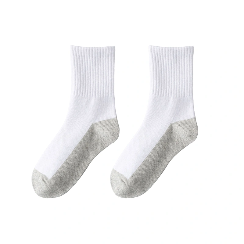 Kids Boys Autumn Non Slip Socks Contrast Color Mid Tube Athletic Socks