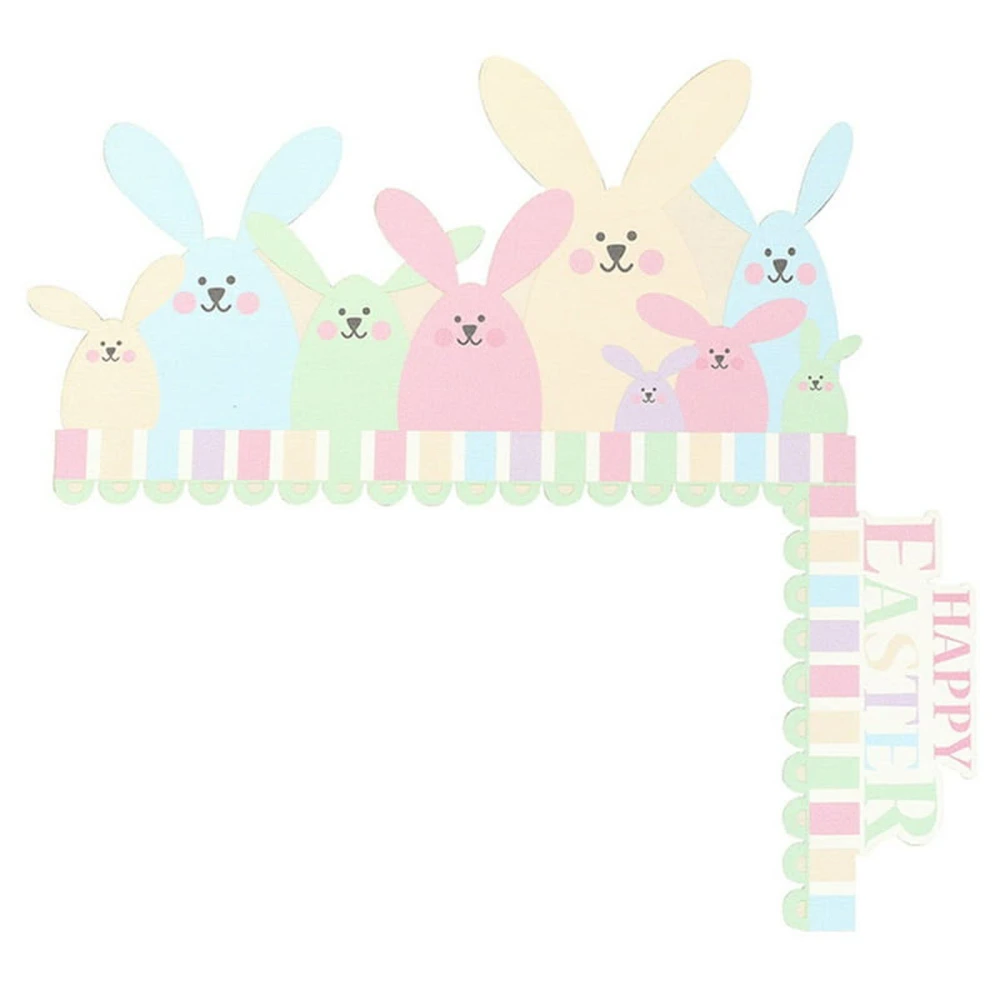 Easter Door Frame Colorful Bunny Letter/Egg Pattern Door Frame Sign