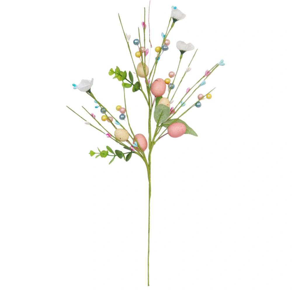 Artificial Easter Egg Stems Spring Floral Picks with Berries for Party