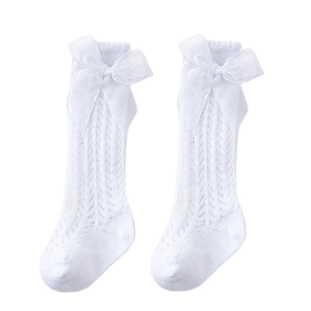 Baby Socks for Girls Solid Color Cute Bowknot Anti-Skid Socks