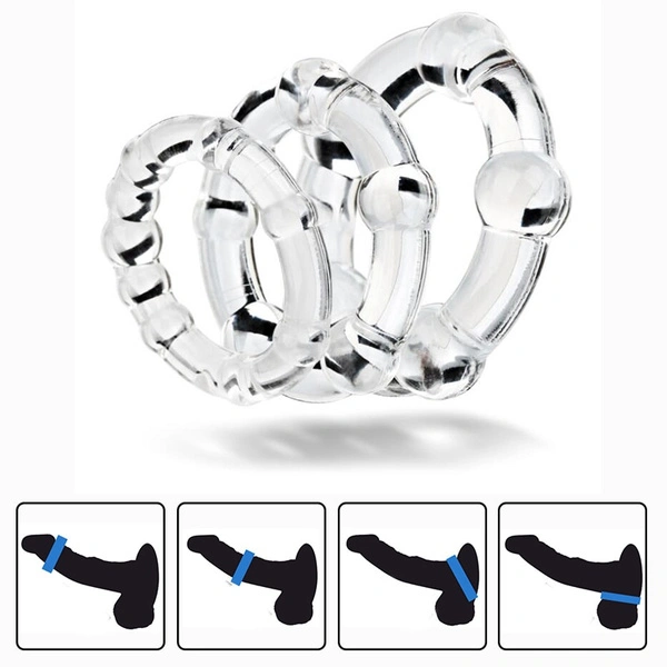 3pcs/set Men Ring,Delay Lasting Corrector ,Sex Toys for Men Fashion