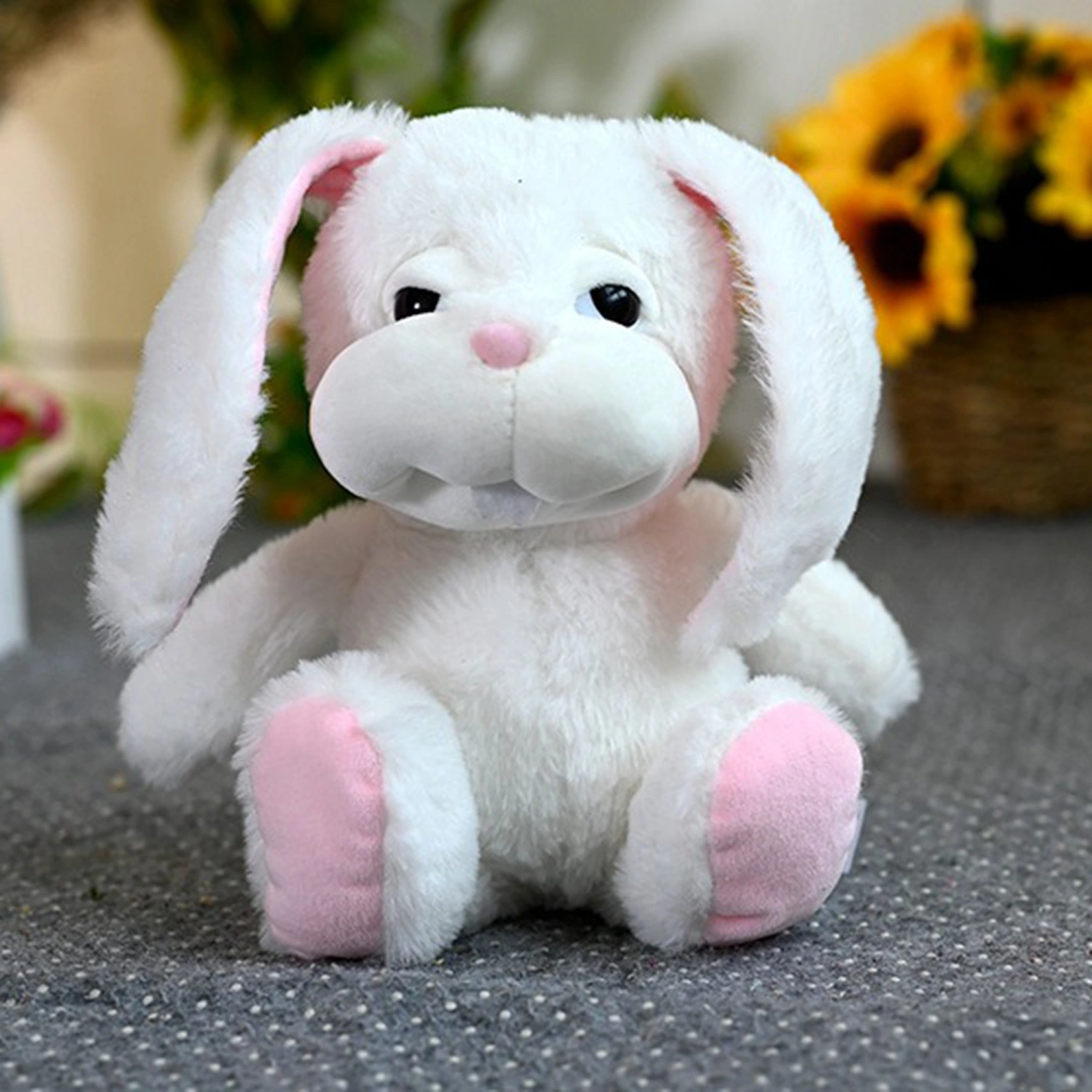 Stuffed Folded Ears Bunny Cute Plush Animals Toy Soft Throw Pillows