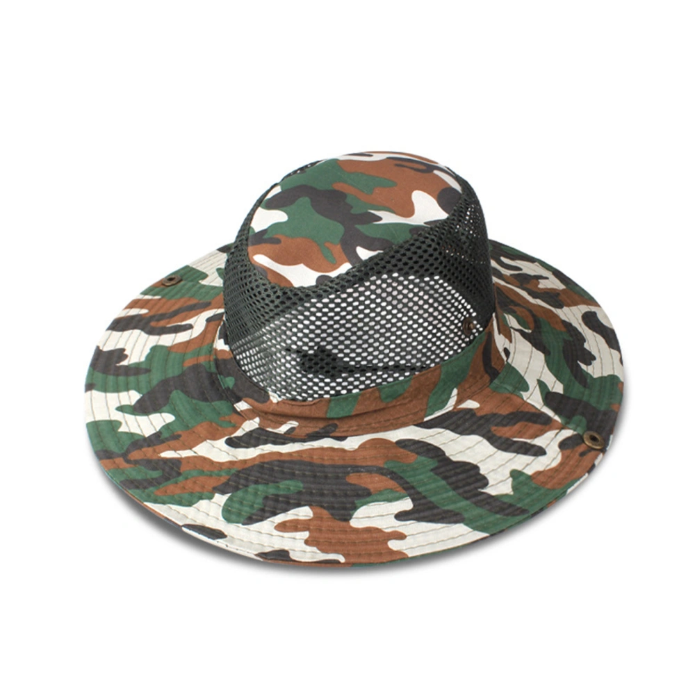 Camouflage Sun Hat for Men, Sun Protection Wide Brim Fish Hat