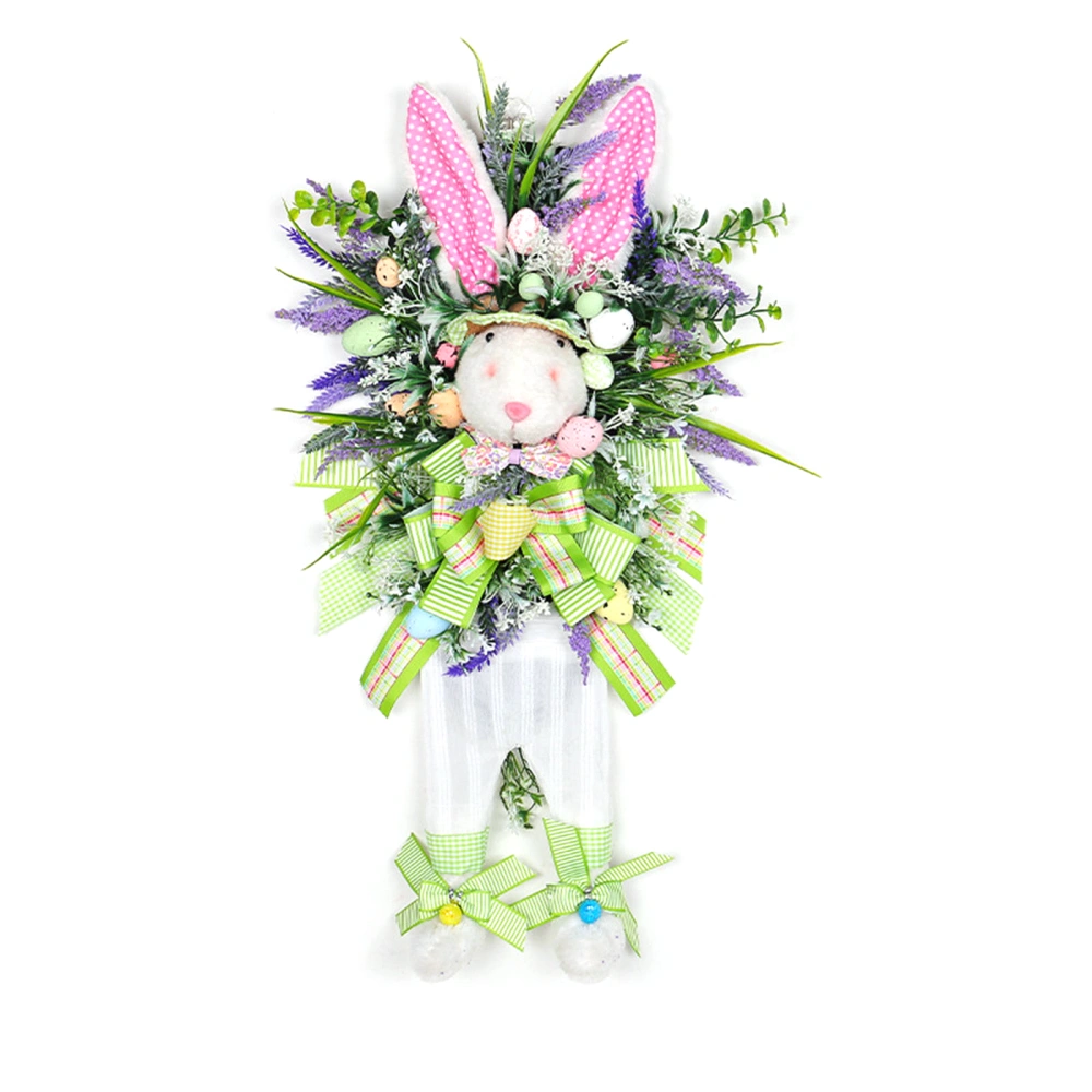 Easter Wreath, Cute Bunny Wreath Holiday Decorative Garland Gift