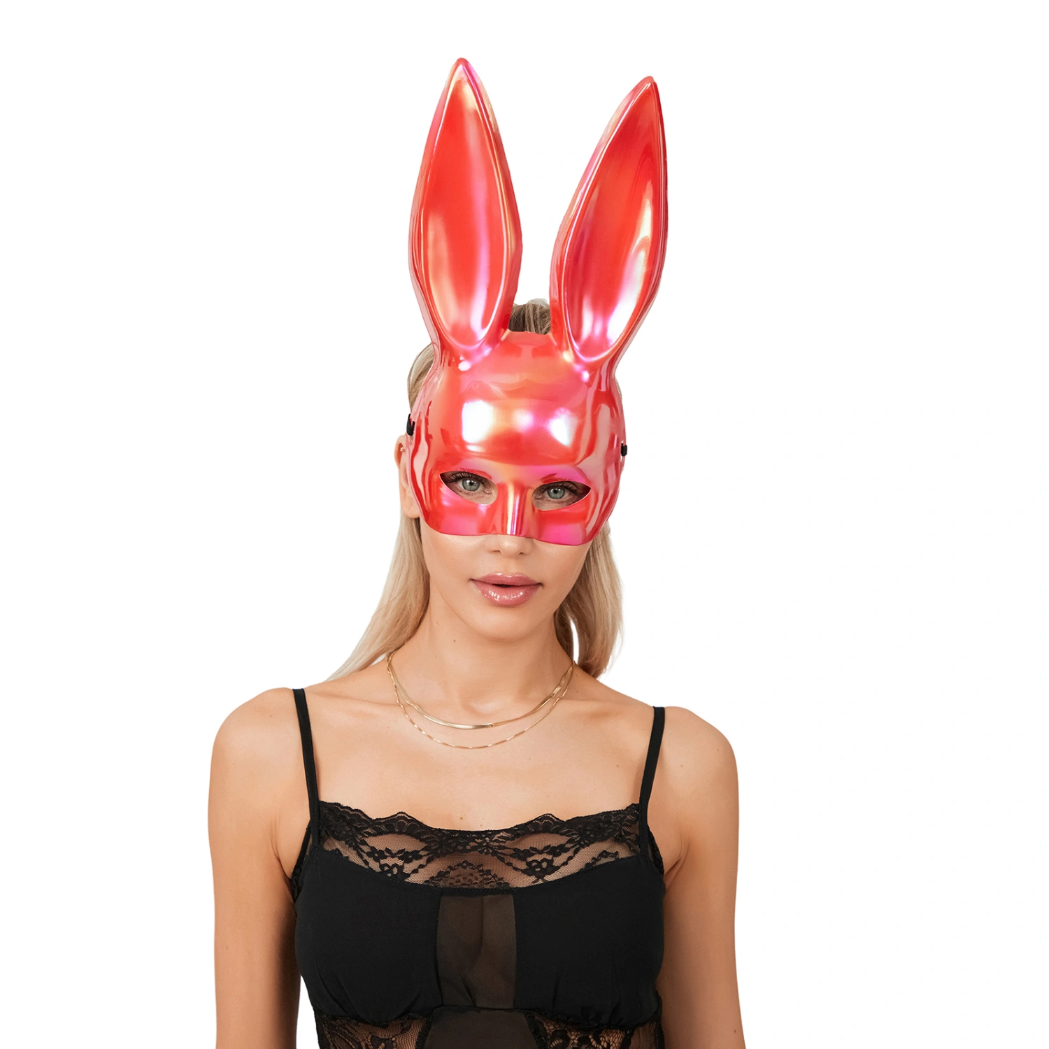 Cute Bunny Facewear Masquerade Electroplated Rabbit Facewear for Party