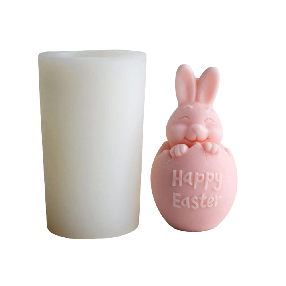 Cute Easter Bunny Candle Mold 3D Rabbit Silicone Casting Mold