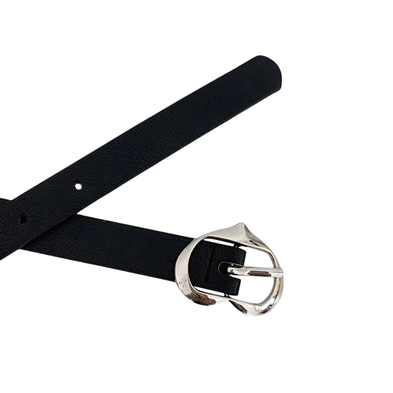 Thin Belts for Women Heart Buckle Skinny Belts for Jeans Pants Skirts