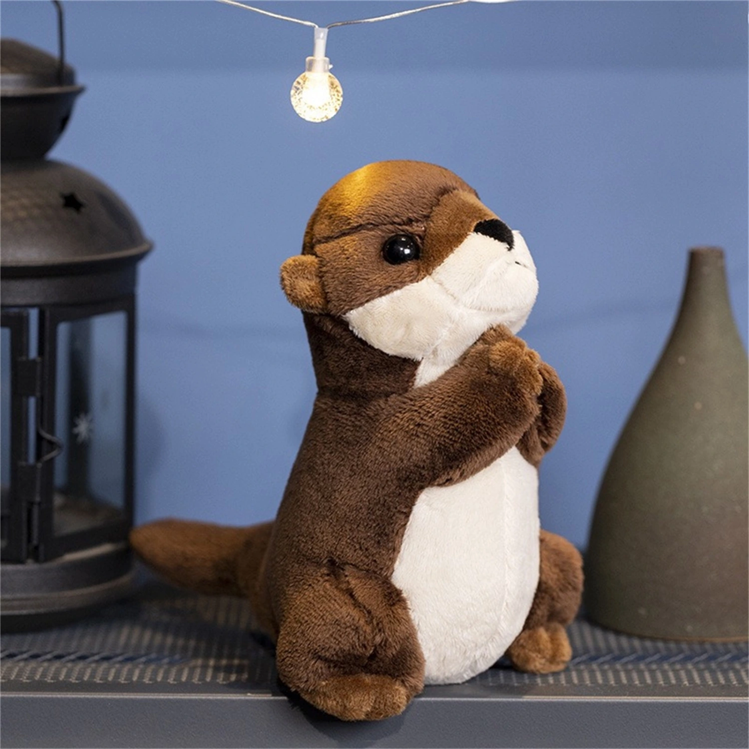 Stuffed Wishing Otter Doll Plush Animal Sleeping Pillow Gift