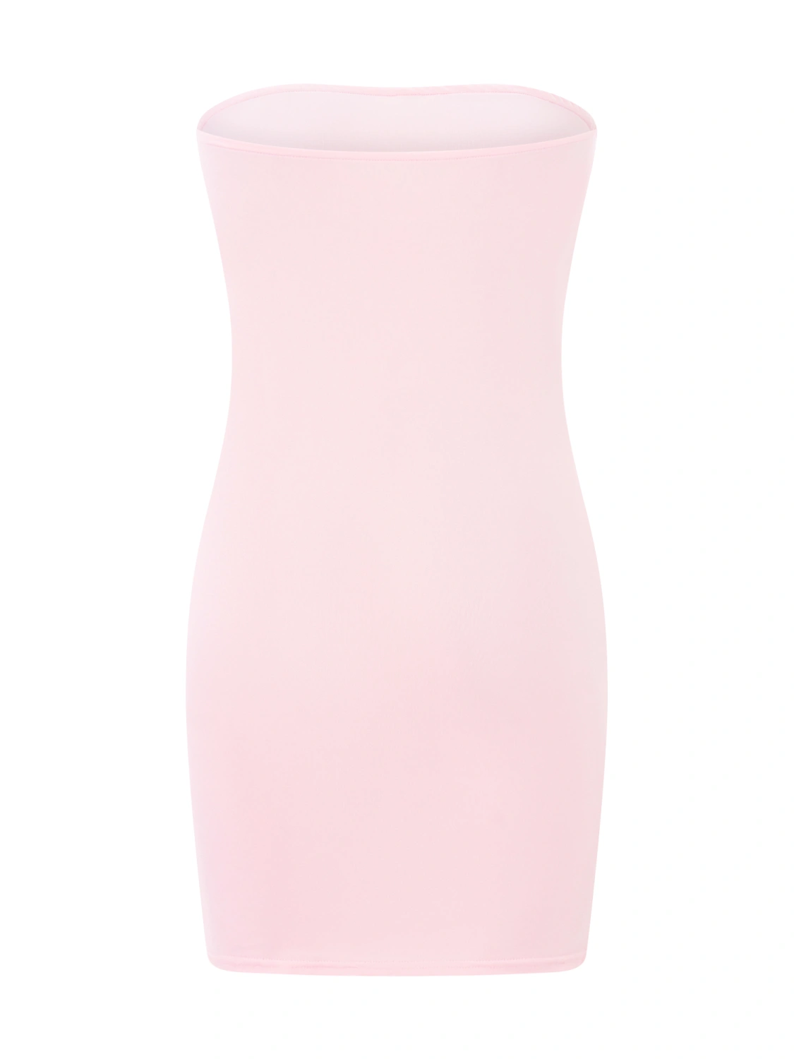 Women Mini Bodycon Dress Solid Color Boat Neck Strapless Tube Dress