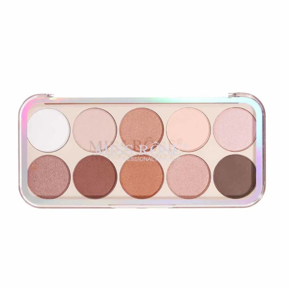 10 Colors Eyeshadow Palette, Natural Pearlescent Fine Glitter Palette