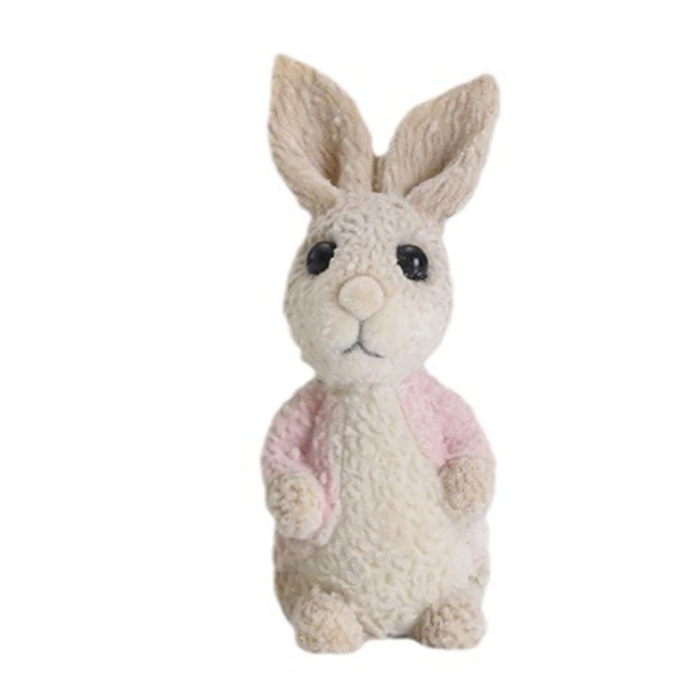 Easter Rabbit Decorations Cute Cartoon Easter Bunny Figurine