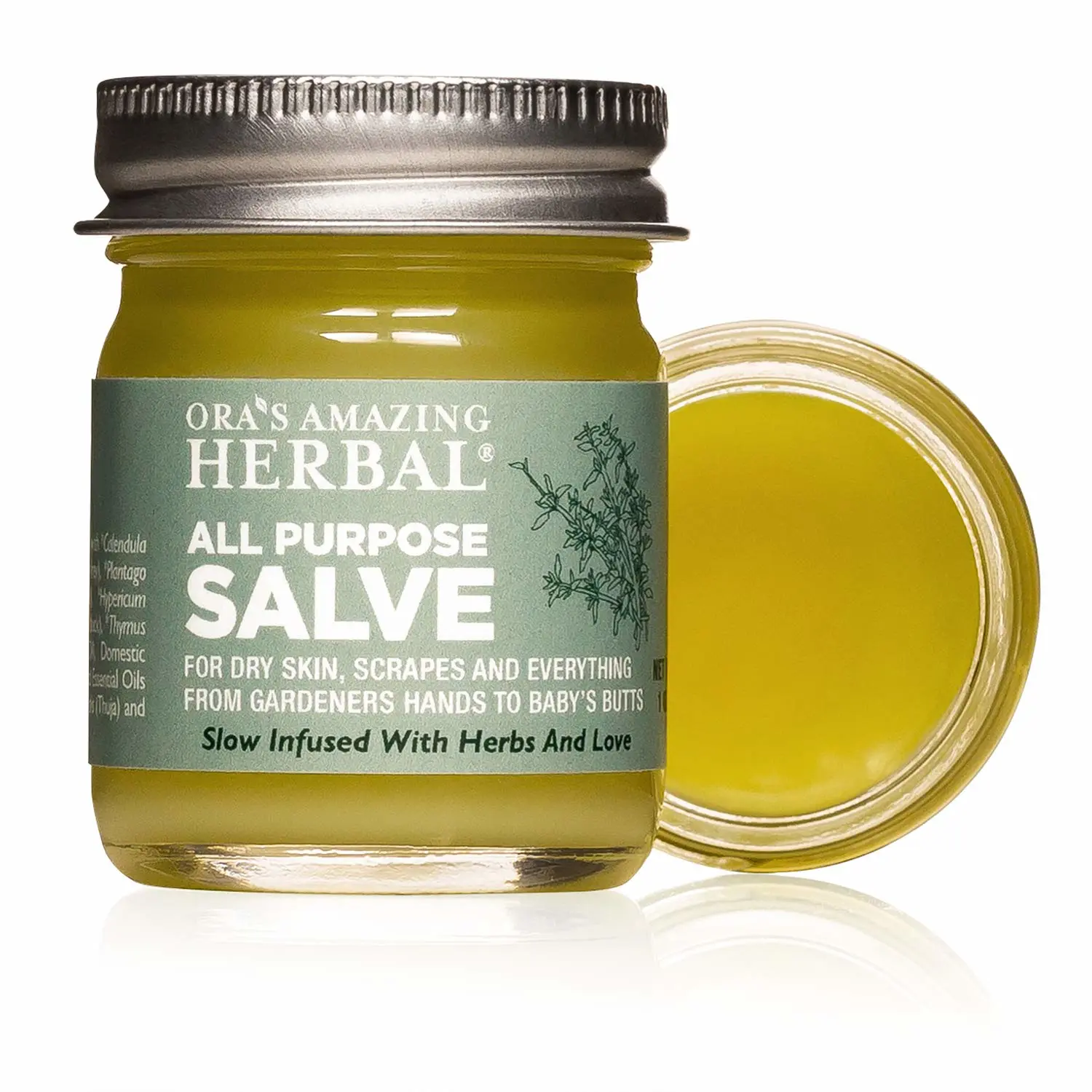 Natural Skin Care Travel Sizes, All Purpose Salve for Dry or Itchy Skin and Natural Deodorant Body Powder in Blissful Earth Aromatherapy, Ora's Amazing Herbal