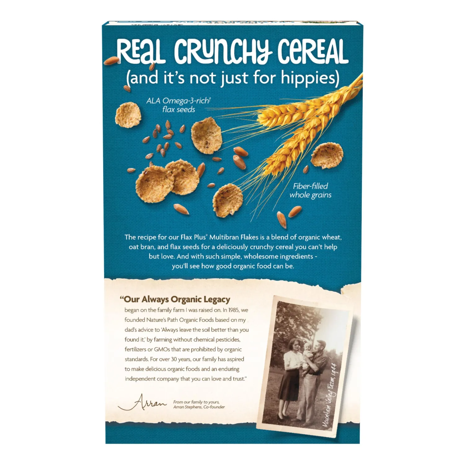Nature's Path Organic Flax Plus Multibran Flakes Cereal, 13.25 oz (Pack of 1), Non-GMO
