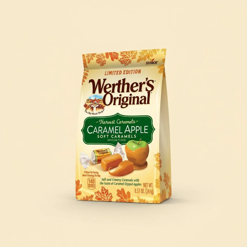 Werther's Original Soft Harvest Apple Caramel Candy, 8.57 Oz Bag