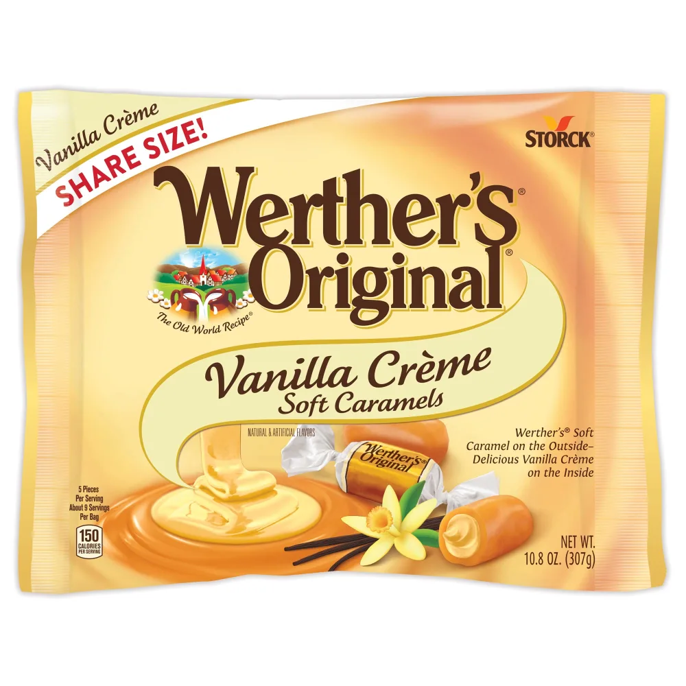 Wertherâ€™s Original Soft Vanilla Crème Caramel Candy, 10.8 Oz Bag