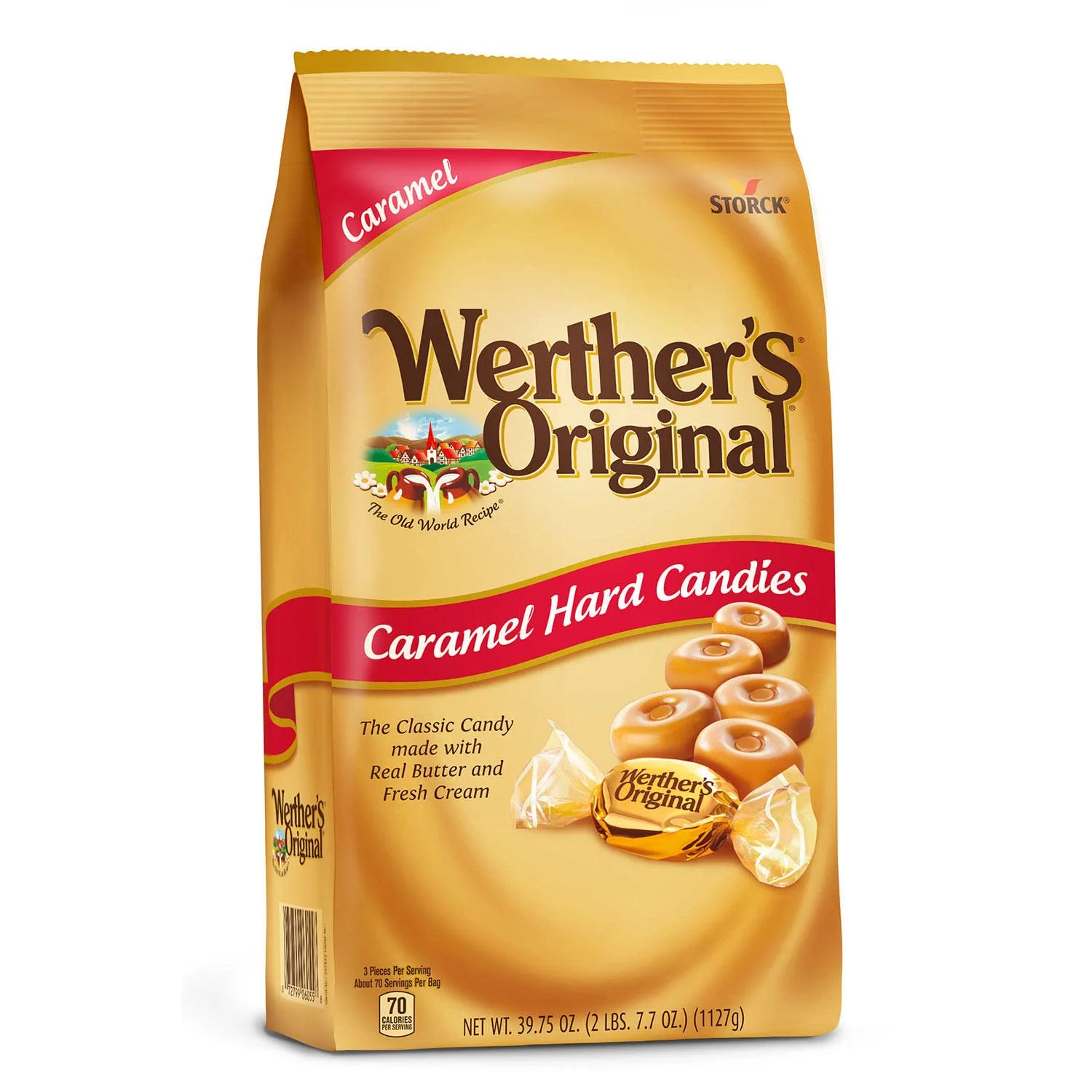 Werther's Original Caramel Hard Candies 39.75oz Bag 2 Pound (Pack of 1)
