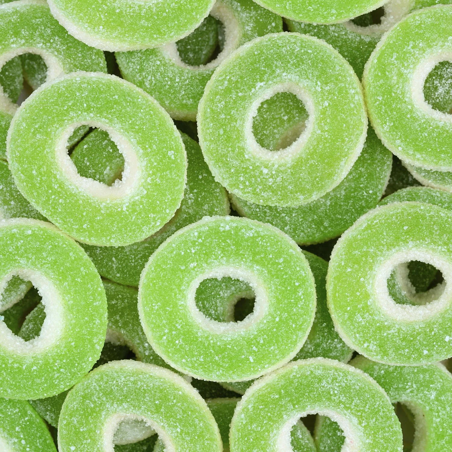Kervan Candy Bebeto Apple Rings - Fruity, Soft, Sweet & Sour Gummy Ring Candy Bulk for Kids, Gift Snacks and Parties - Apple Gummies Big Party Size Bag (5 lbs)