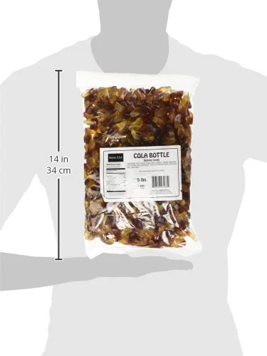 Kervan Candy Cola Bottles Bulk Gummy Candy - 5 Pound Bag - Fruity & Sweet Gift Snacks for Kids - Party Size