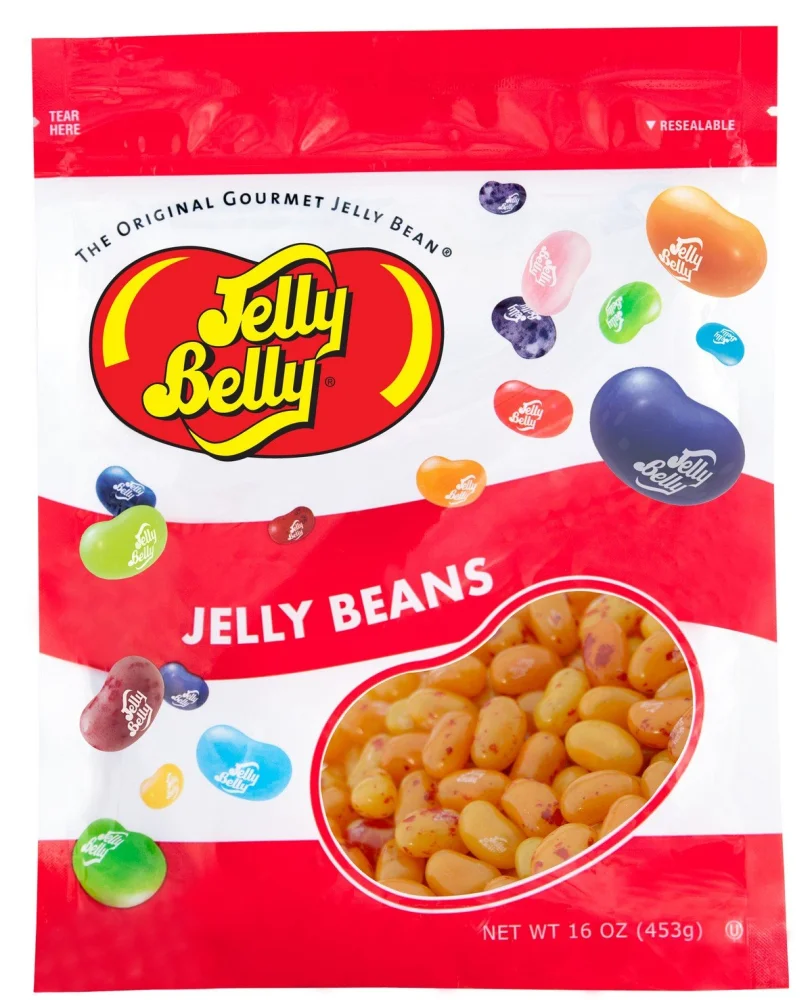 Jelly Belly Peach Jelly Beans - 1 Pound (16 Ounces) Resealable Bag - Genuine, Official, Straight from the Source