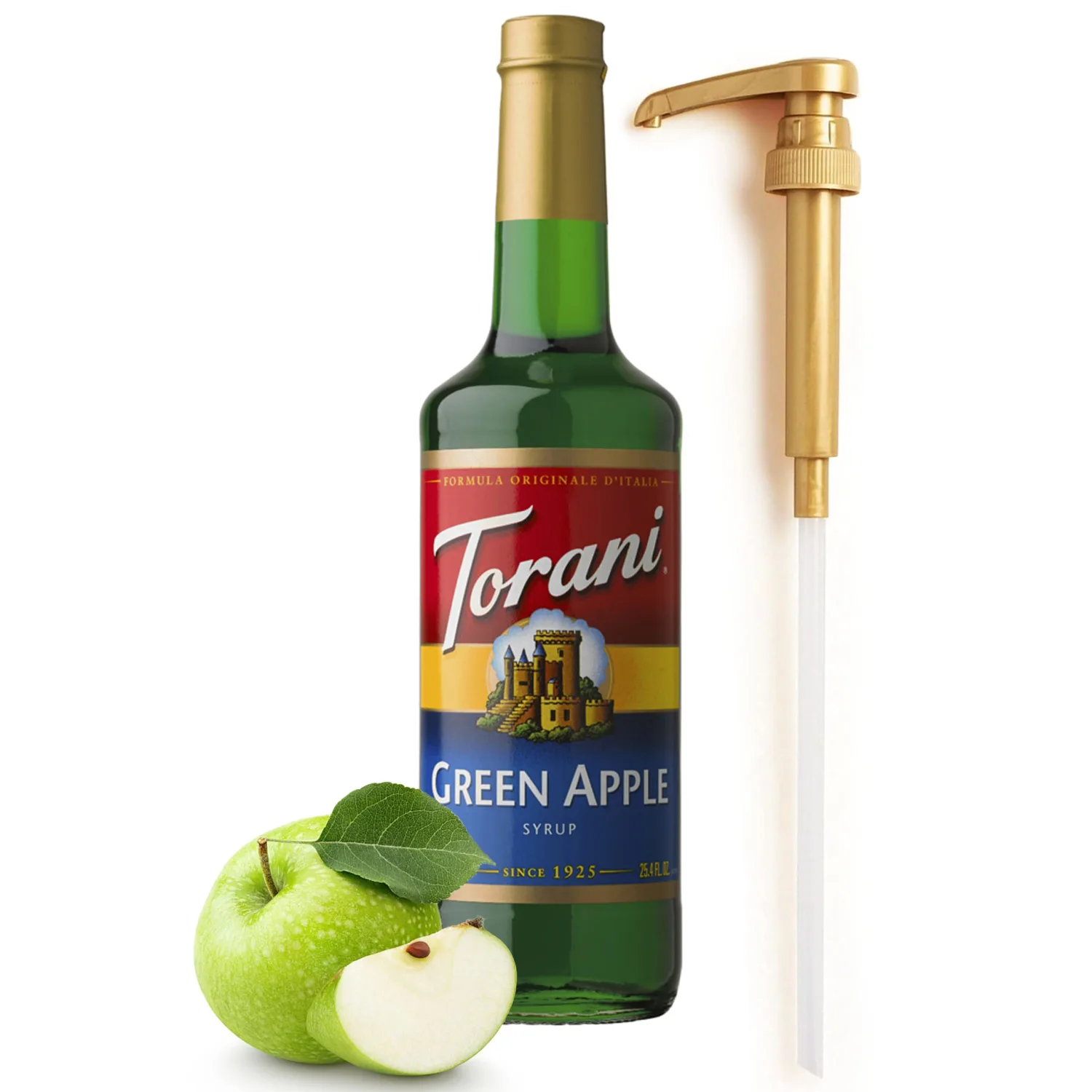 Green Apple Syrup for drinks 25.4 Ounces Flavored Syrups for Drinks and Coffee with Fresh Finest Syrup Pump