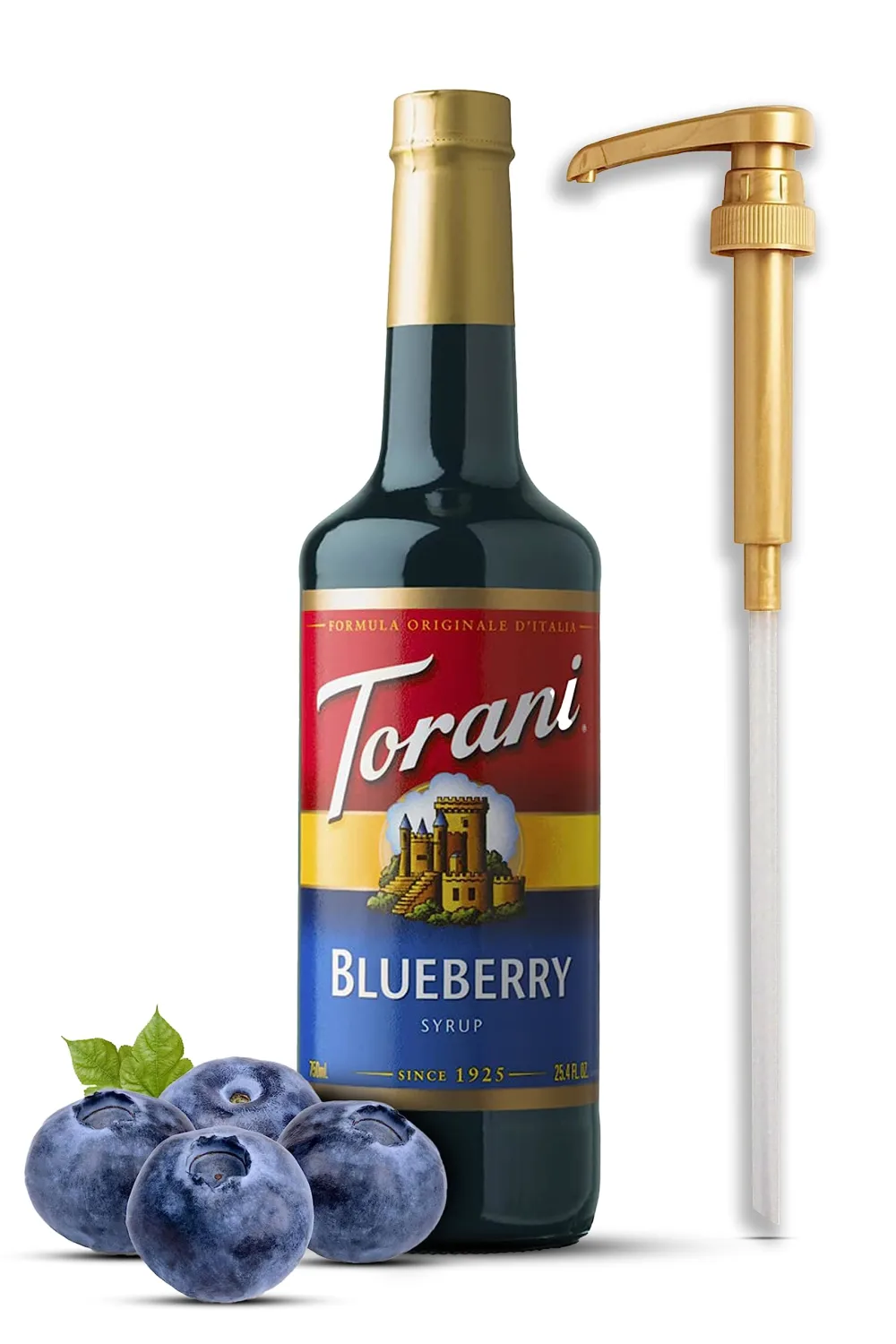 Blueberry Syrup for Drinks, Pancakes, 25.4 Ounces Coffee Flavoring for Drinks with Fresh Finest Coffee Syrup Pump