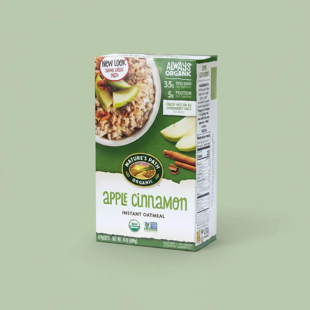 Nature's Path Organic Apple Cinnamon Oatmeal, 14 oz (Pack of 1), Non-GMO