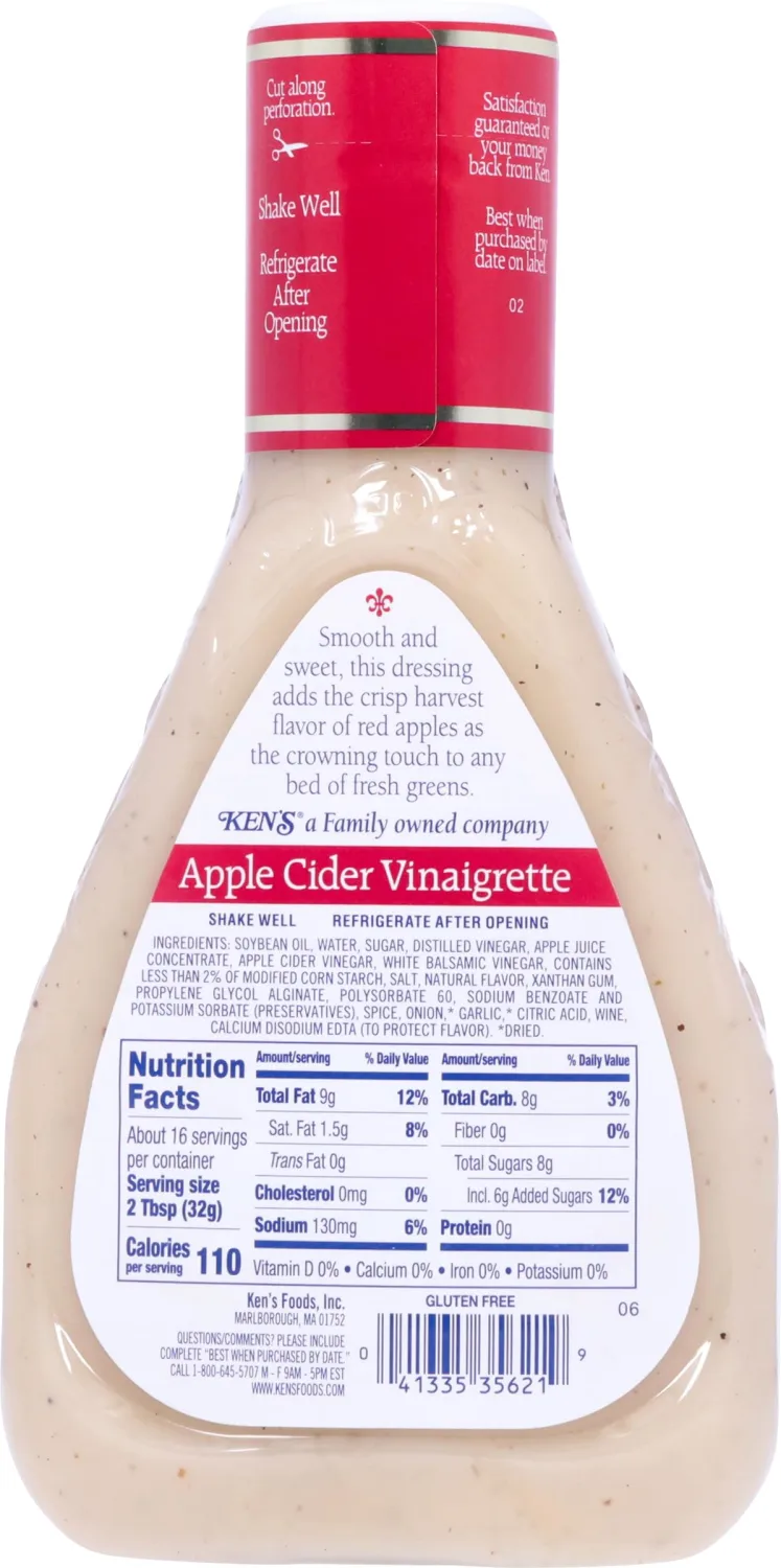 Ken's Steak House Apple Cider Vinaigrette,16 oz ( Pack- 1 )