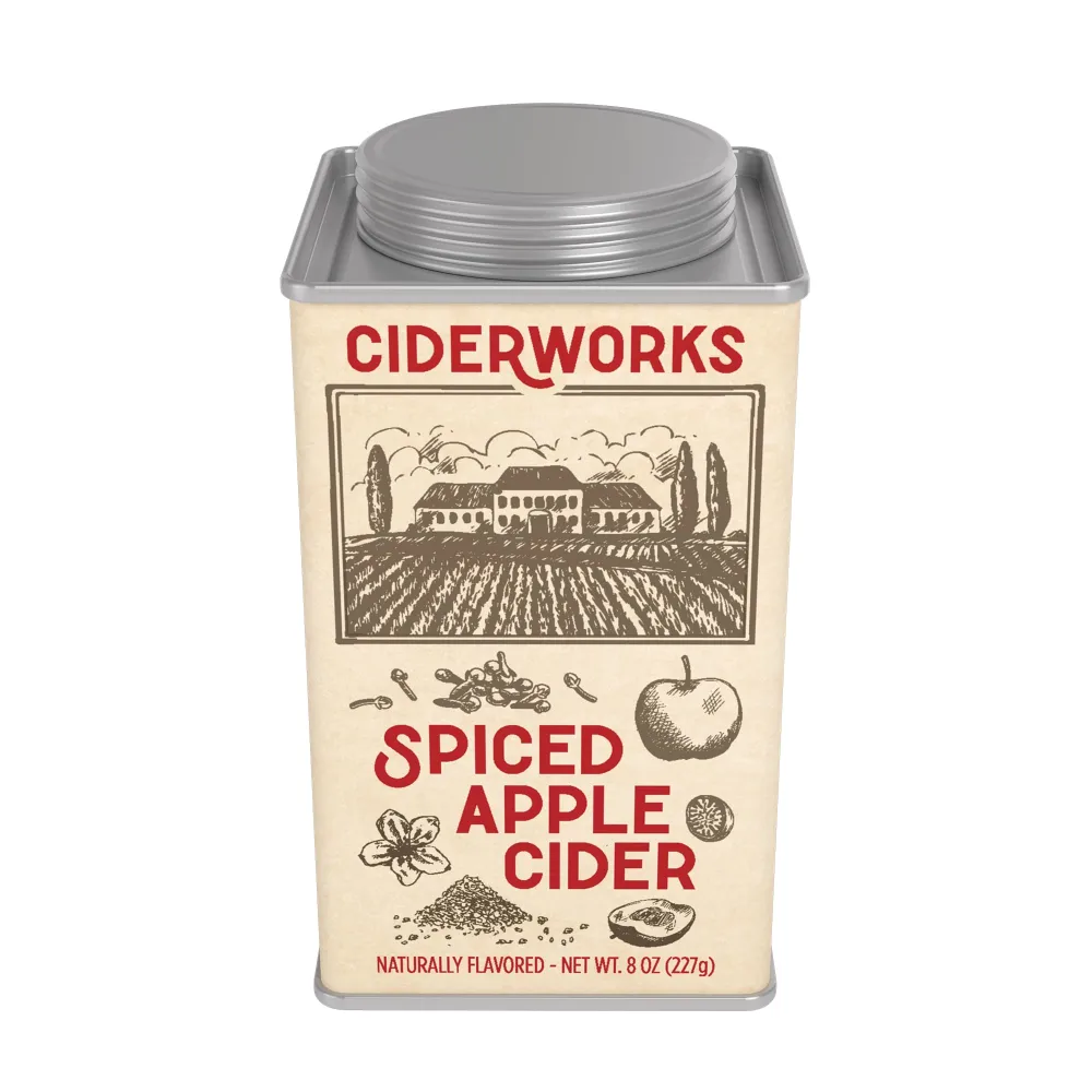 McSteven's Ciderworks Spiced Apple Cider Mix - Perfect Combination of Fruit and Spice, Naturally Flavored Cider Mix in 6.25oz Square Tin - Just Add Water