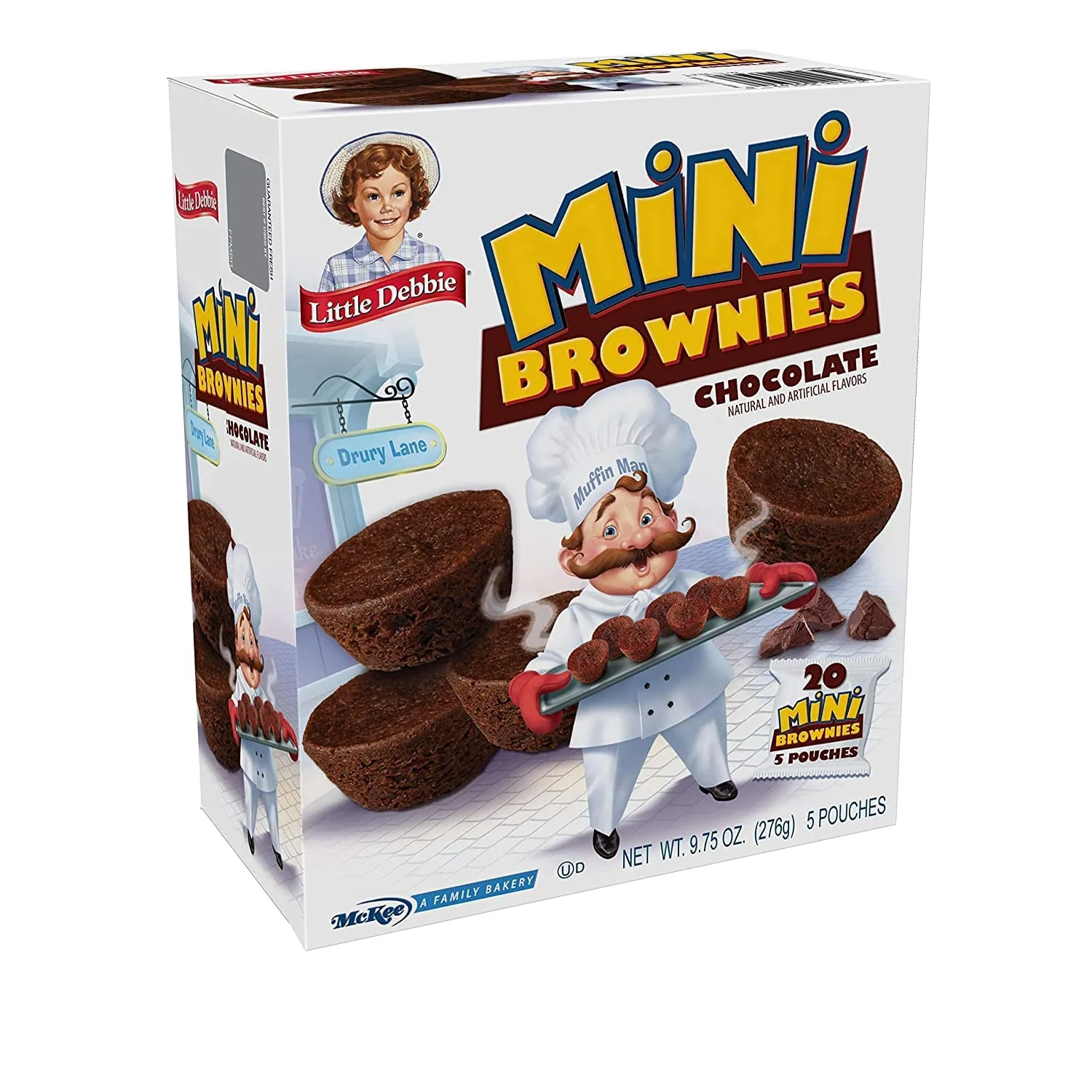 Little Debbie Mini Muffin Variety Bundle - 1 Box Each of Mini Brownies, Chocolate Chip Mini Muffins, Blueberry Mini Muffins, Birthday Cake Mini Muffins, and Strawberry Shortcake Mini Muffins