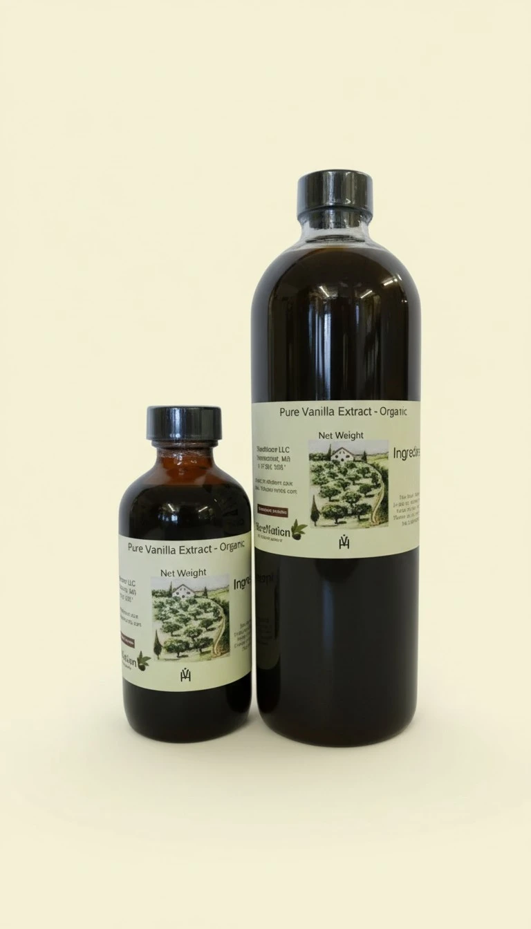 OliveNation Organic Vanilla Extract from Natural Bourbon Madagascar Vanilla Beans, Non-GMO, Gluten Free, Kosher, Vegan - 4 ounces