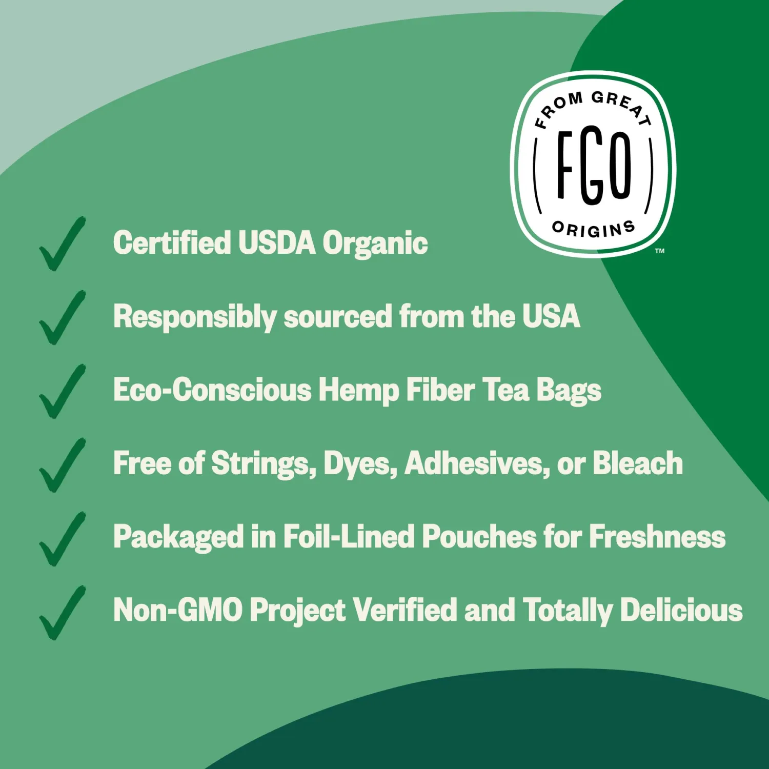 FGO Organic Peppermint Tea, 100 Count, Eco-Conscious Tea Bags, Caffeine Free, Packaging May Vary (Pack of 1)