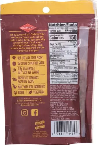 Diamond of California Pecan Pie Snack Pecans, 3.5 oz, 1 Pack