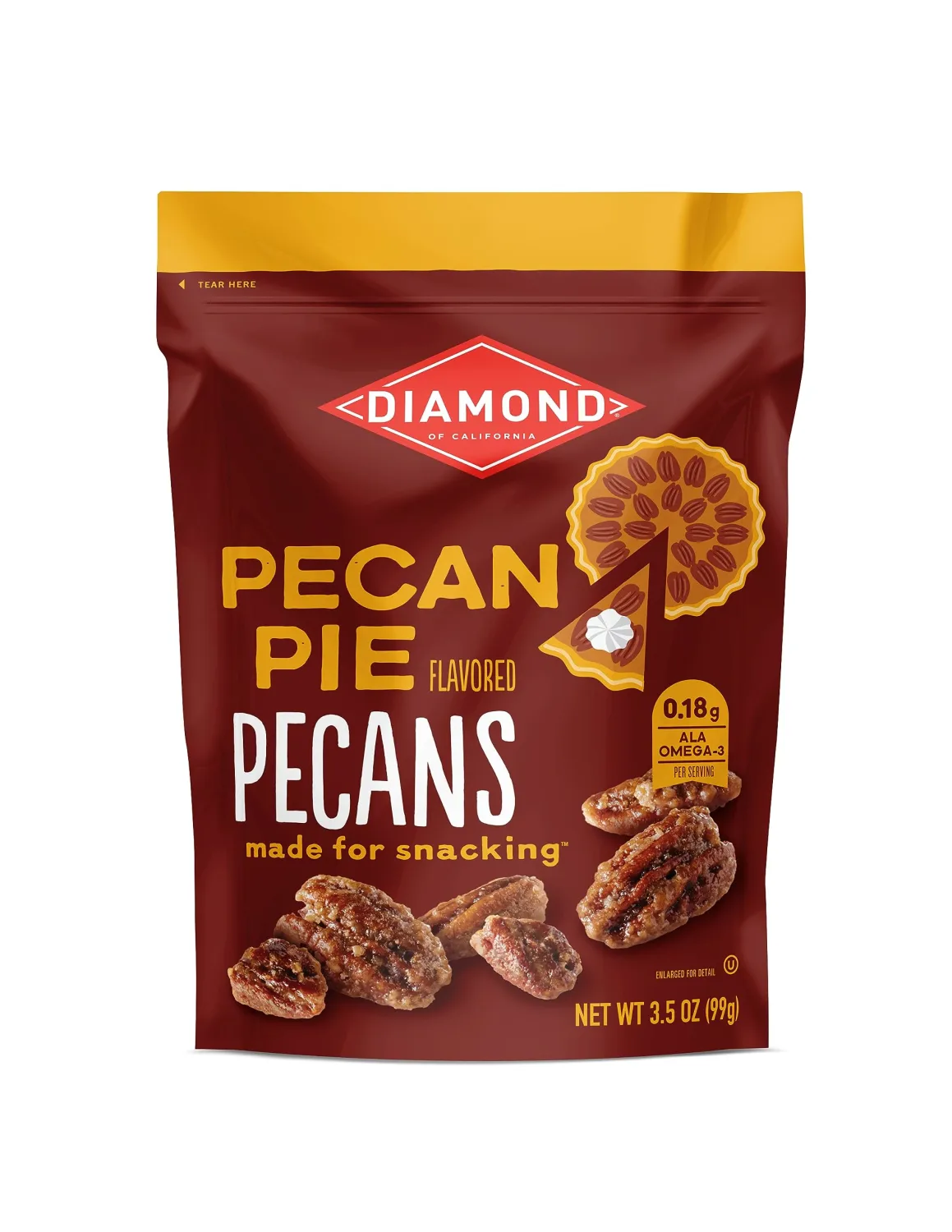 Diamond of California Pecan Pie Snack Pecans, 3.5 oz, 1 Pack