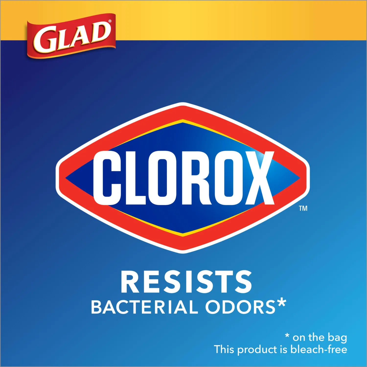 Glad Small Drawstring Trash Bags with Clorox, 4 Gal, Lemon Fresh Bleach, 34 Ct (Package May Vary)