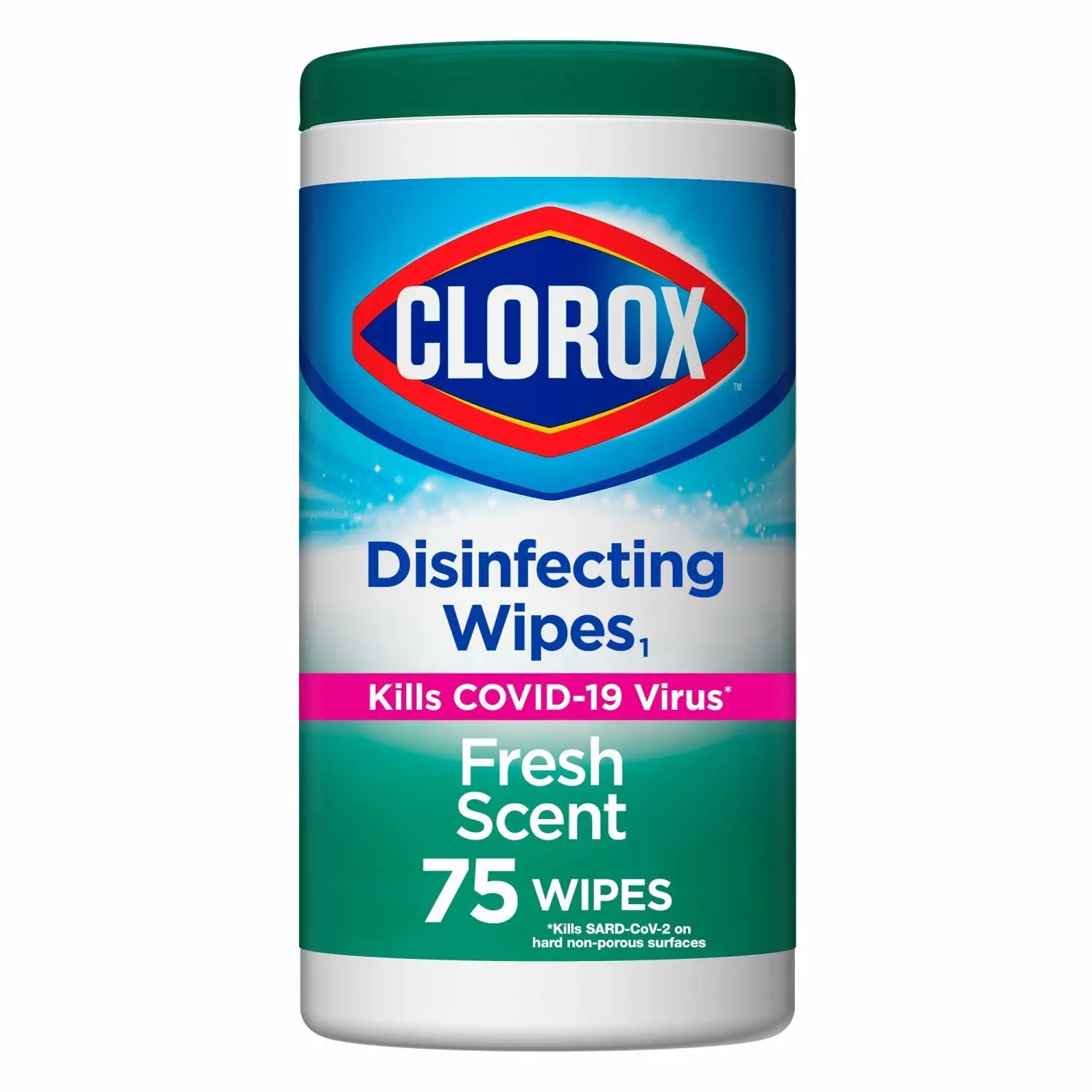 Clorox Disinfecting Wipes, Bleach Free Cleaning Wipes, Fresh Scent, 75 Count (Package May Vary)