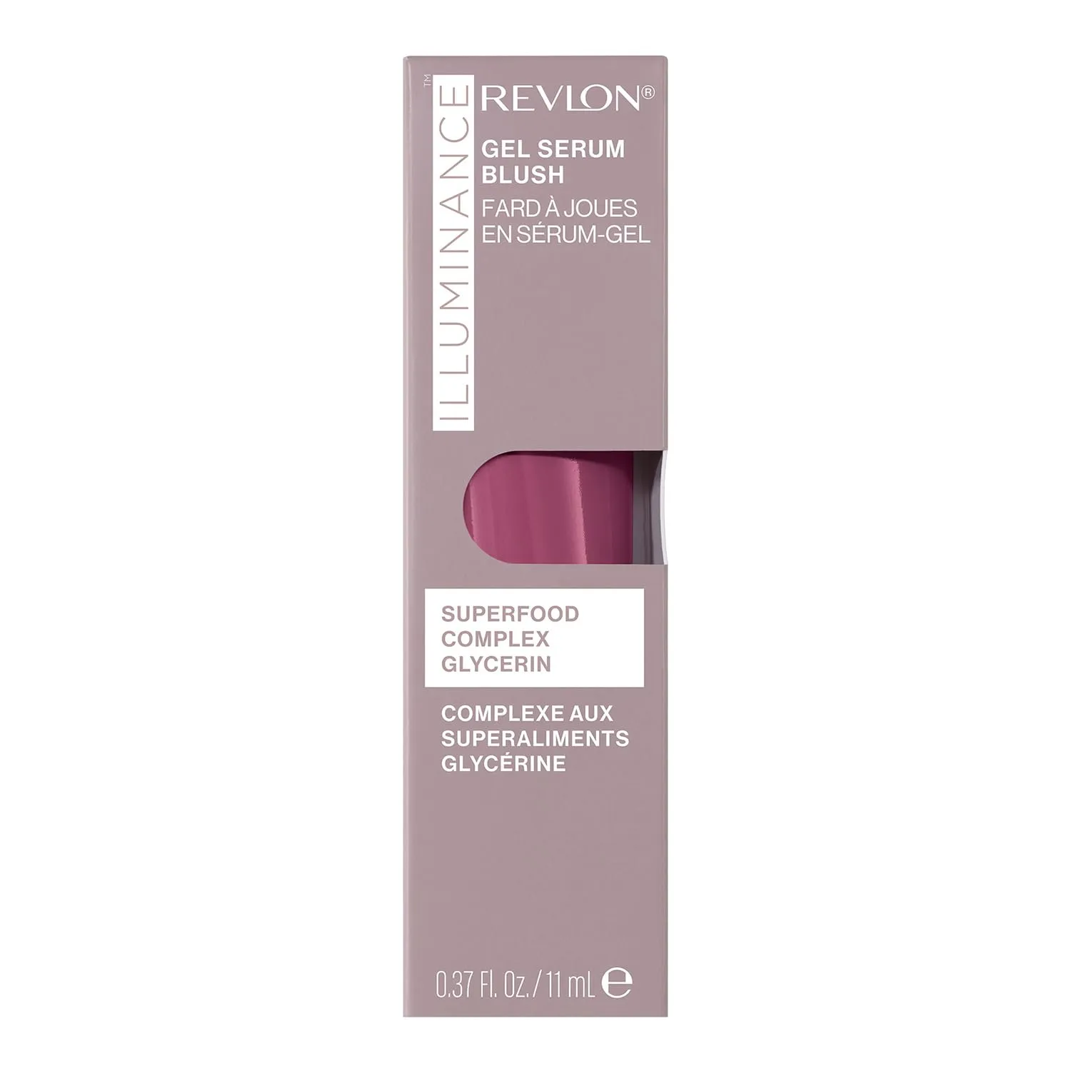 Revlon Illuminance Gel Serum Blush, Visibly Plump Cheeks, Dewy Finish and Hydrates All Day, 140 Brilliant Berry, 0.37 fl oz.