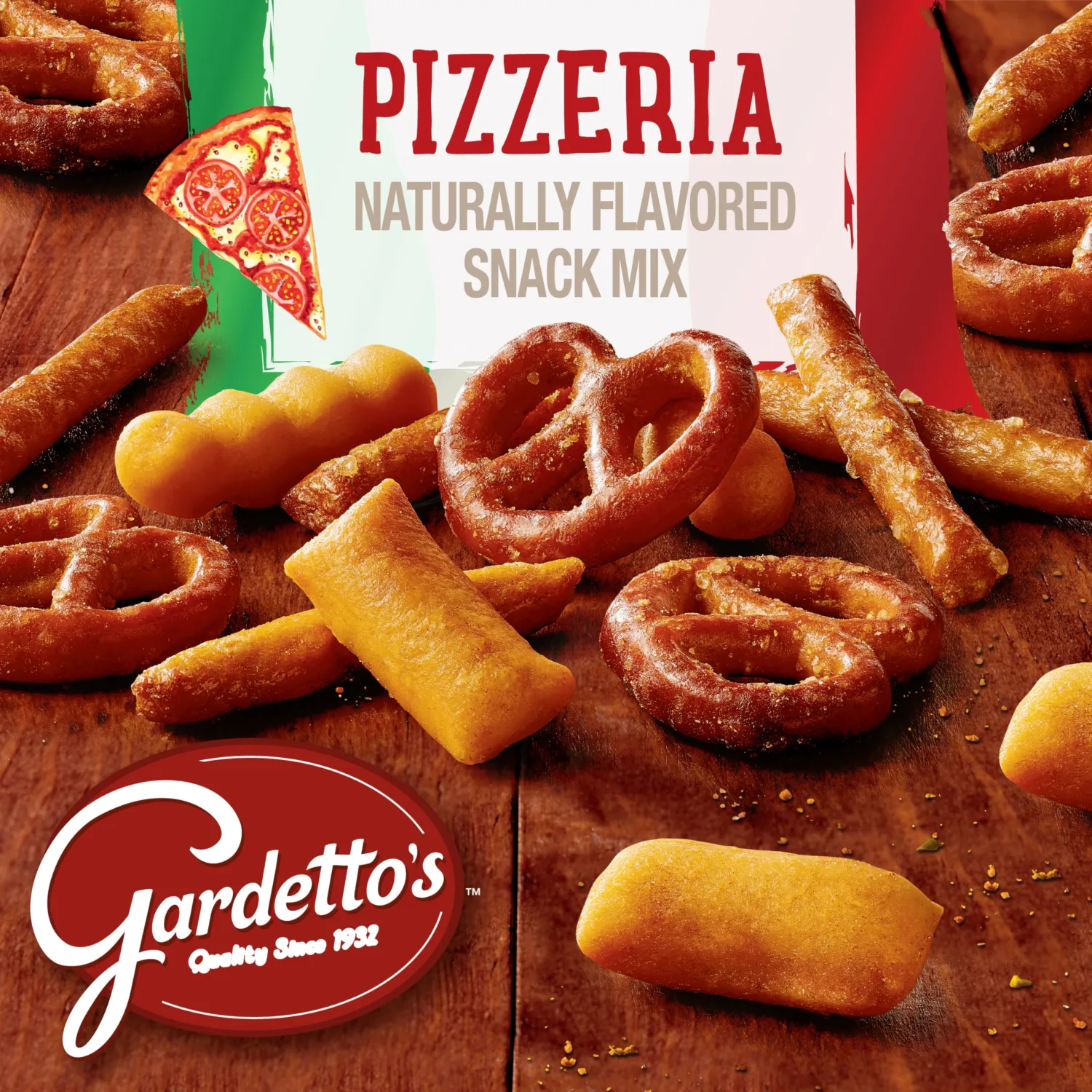 Gardetto's Snack Party Mix, Pizzeria, Savory Pub Mix Snack Bag, 8.6 oz