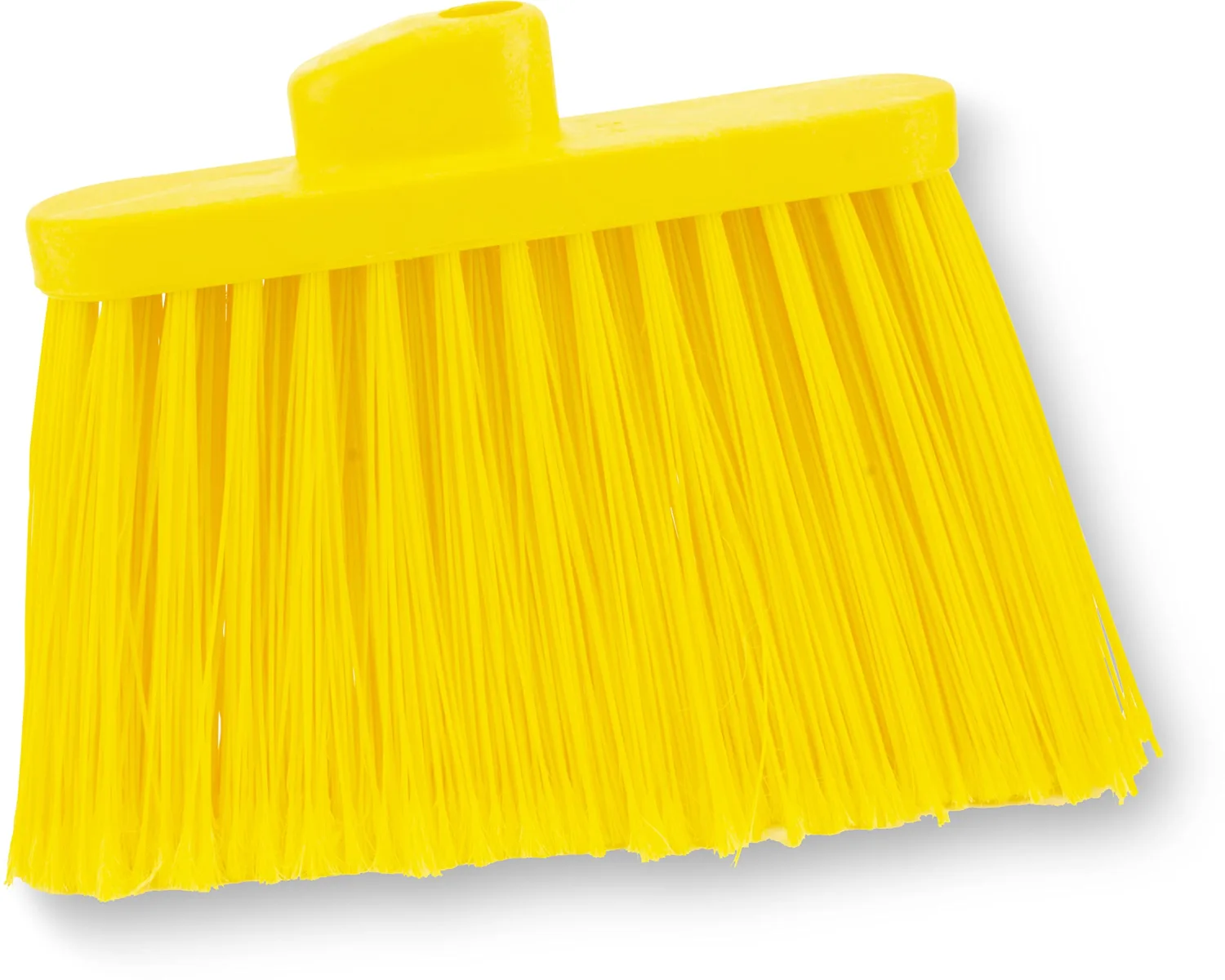 SPARTA Plastic Broom Head, Angled, Flagged for Small Debris Indoor, Outdoor, Home, Restaurant, Lobby, Office, 12 Inches, Yellow
