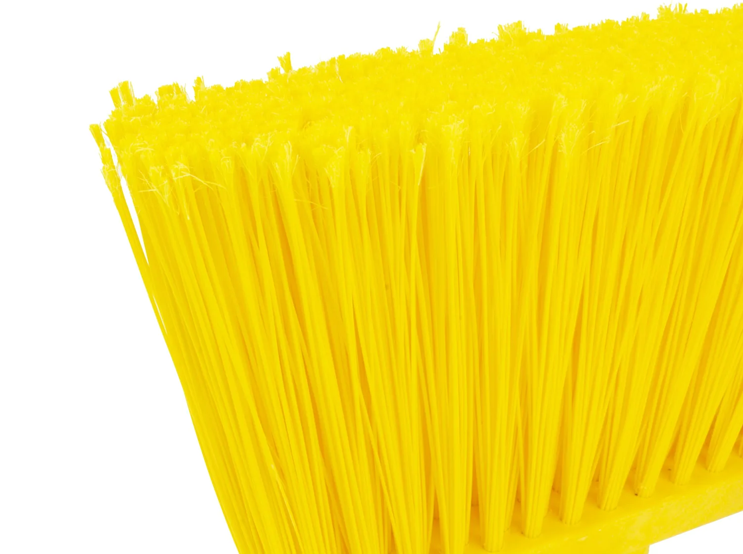 SPARTA Plastic Broom Head, Angled, Flagged for Small Debris Indoor, Outdoor, Home, Restaurant, Lobby, Office, 12 Inches, Yellow