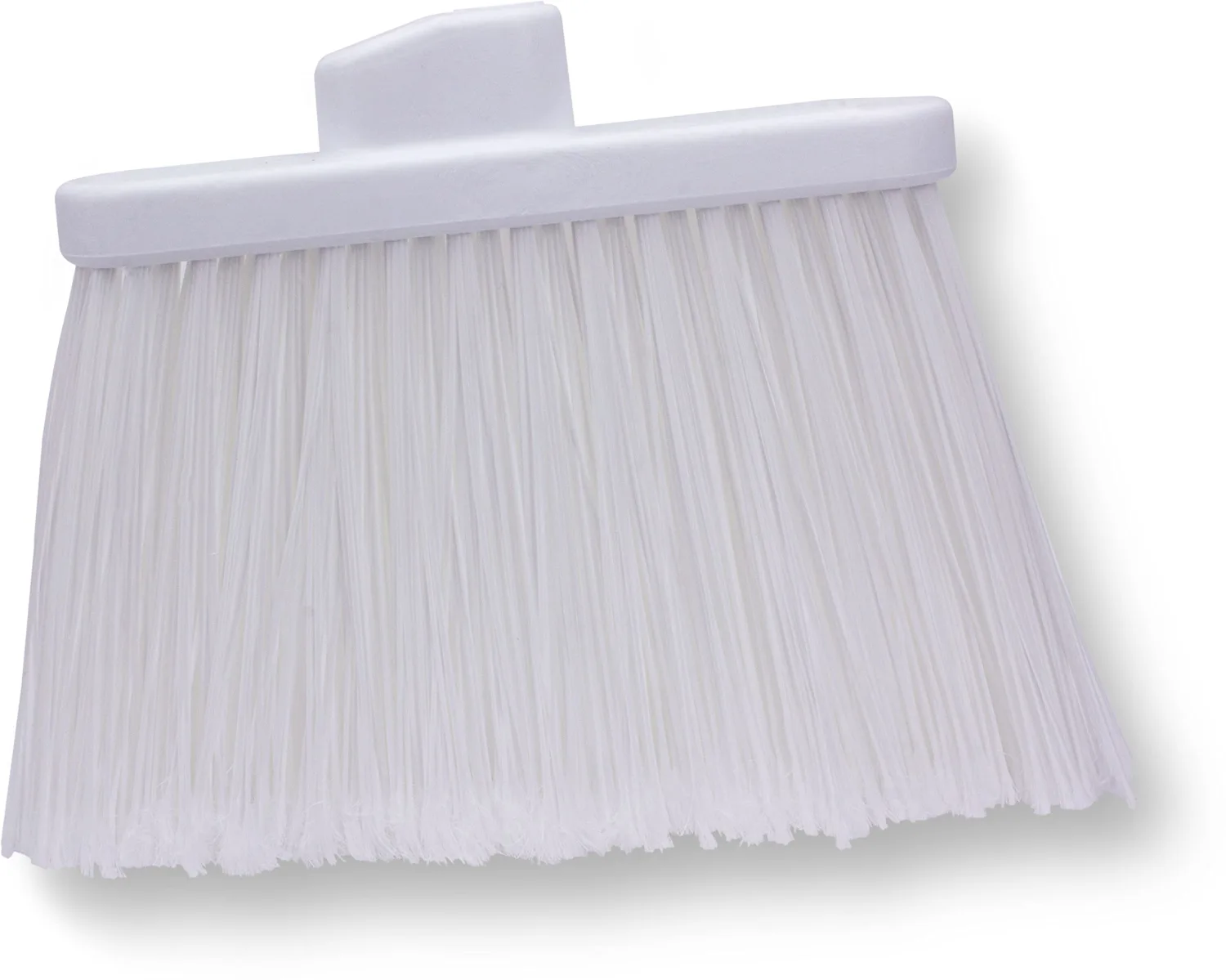 SPARTA Plastic Broom Head, Angled, Flagged for Small Debris Indoor, Outdoor, Home, Restaurant, Lobby, Office, 12 Inches, White