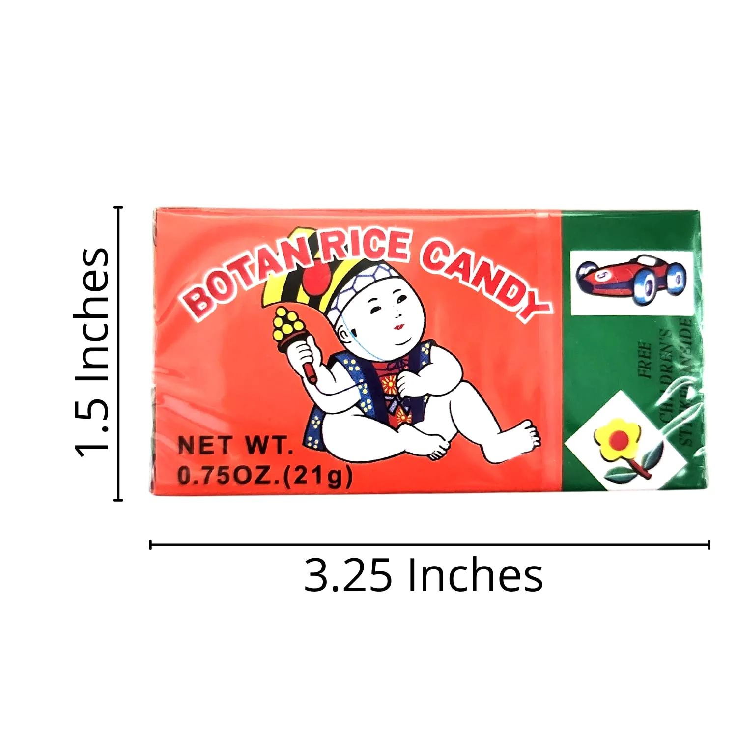 Botan Rice Candy (6 Pack) Assortment Gift Set with Sticker Inside