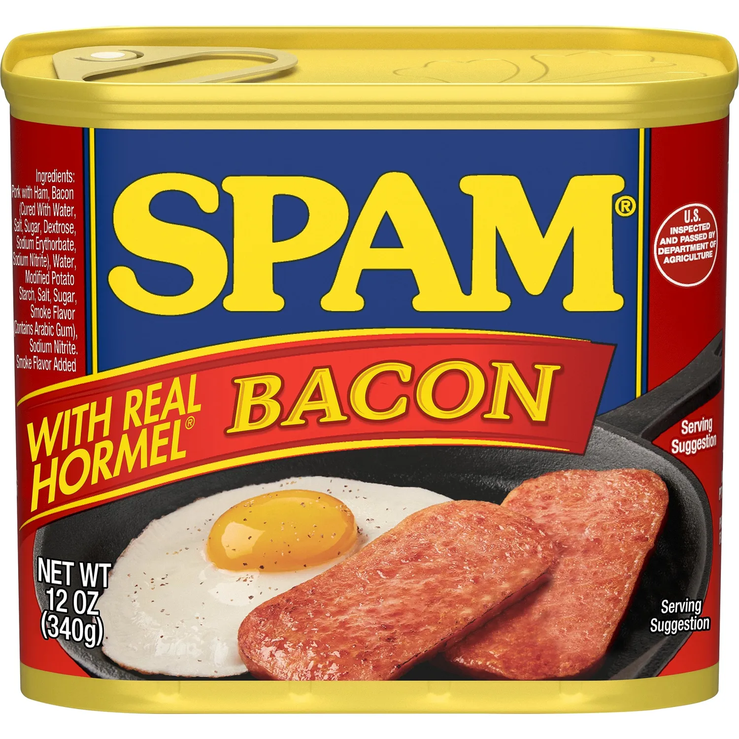 Spam, Made With Hormel Bacon, 12 Ounce