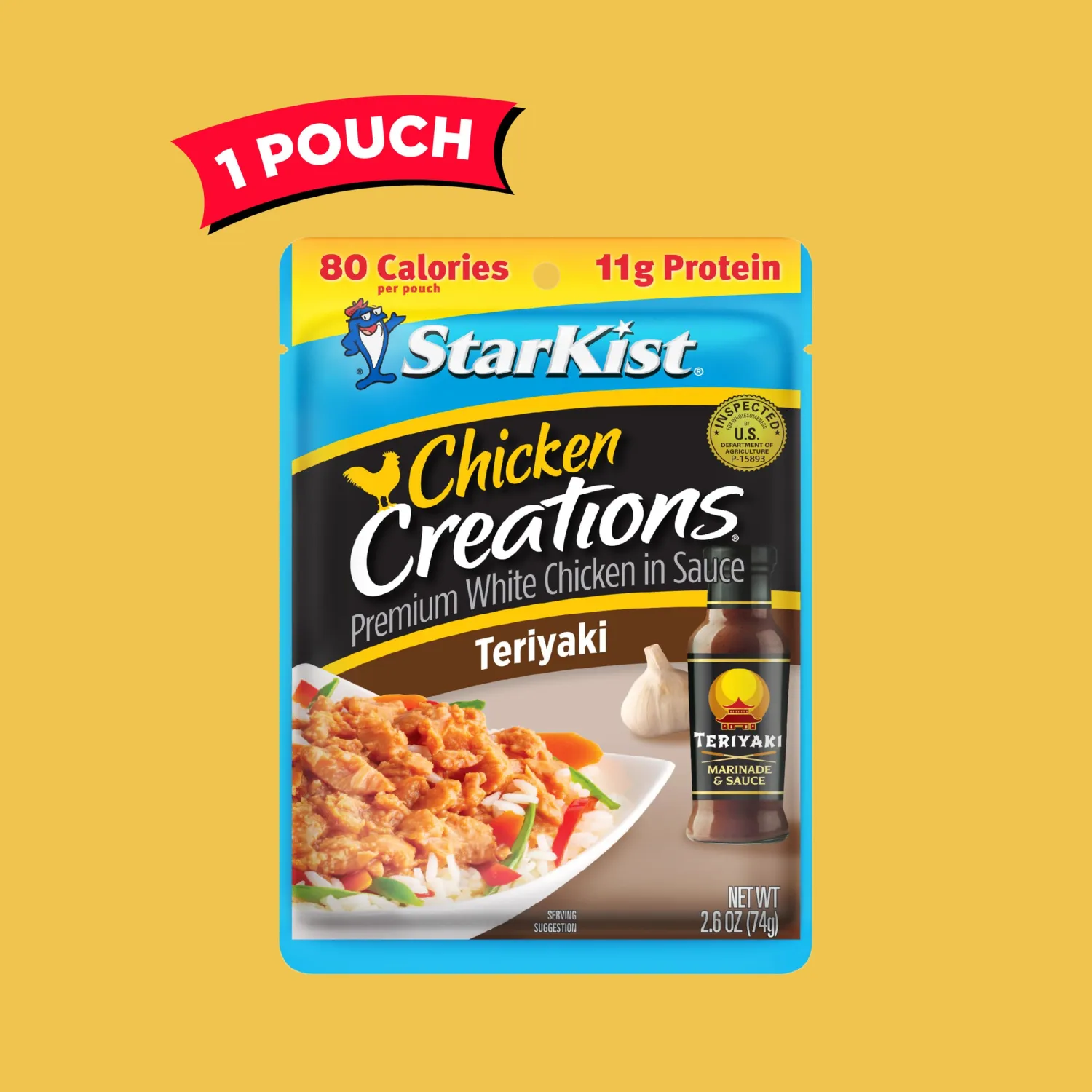 StarKist Chicken Creations Teriyaki, Single Serve Pouch, 2.6 oz