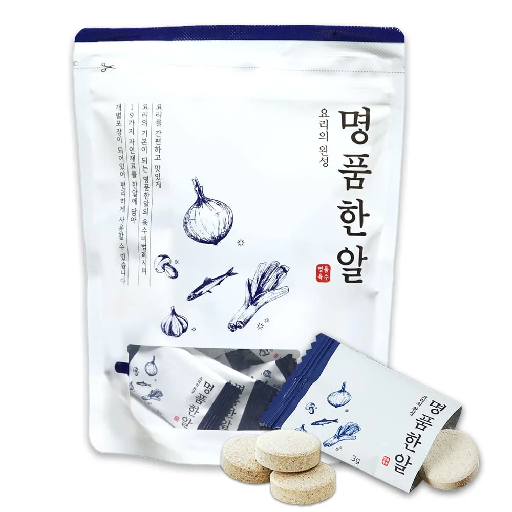 Jwellfood Completion of Cooking Masterpiece Tablet, Broth Stock, best anchovies, anchovy fillets 20 Tablets, Anchovy Flavor 명품한알