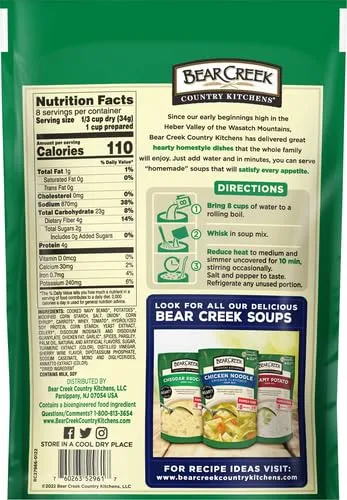 Bear Creek Soup Mix, Navy Bean, 9.6 Ounce