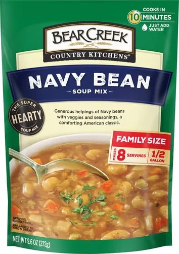 Bear Creek Soup Mix, Navy Bean, 9.6 Ounce