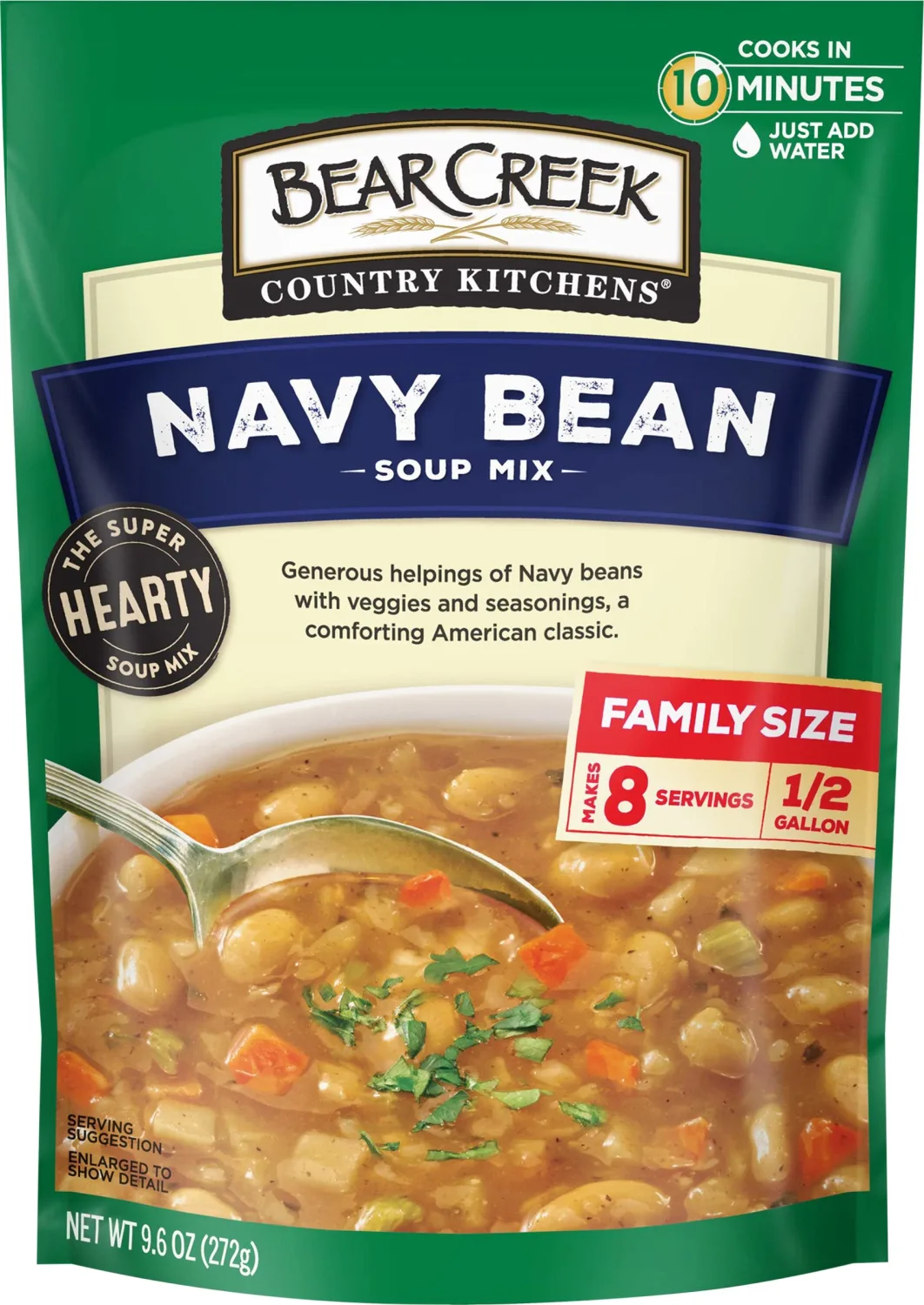 Bear Creek Soup Mix, Navy Bean, 9.6 Ounce