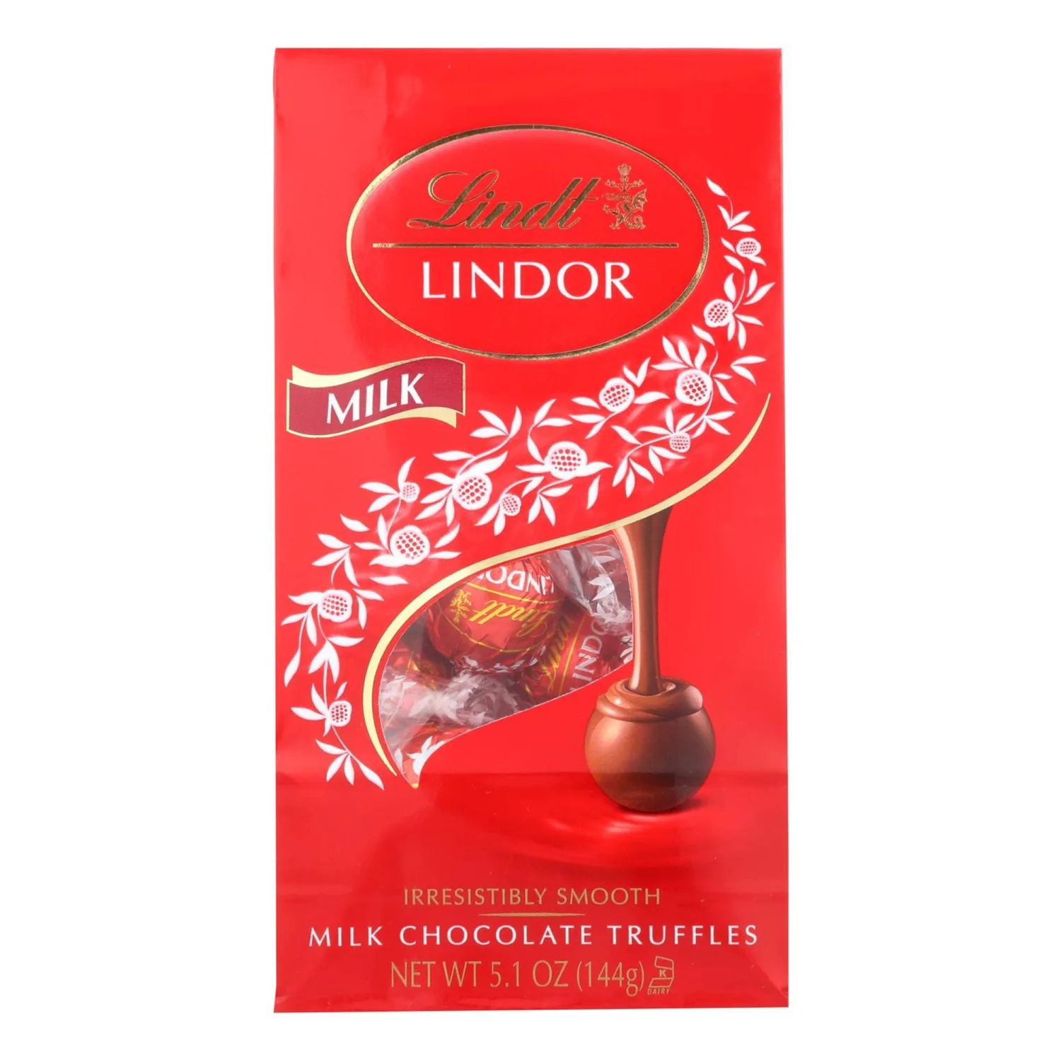 Lindt Lindor Milk Chocolate Truffles, 5.1-Ounce Bag