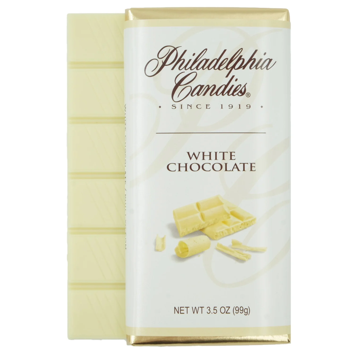Philadelphia Candies White Chocolate Bar, 3.5-Ounce Package