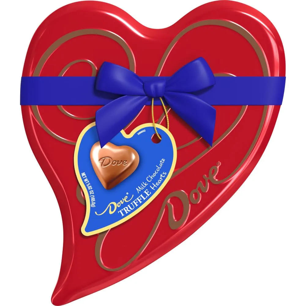 Dove Milk Chocolate Truffle Candy, 5.82 Heart Tin